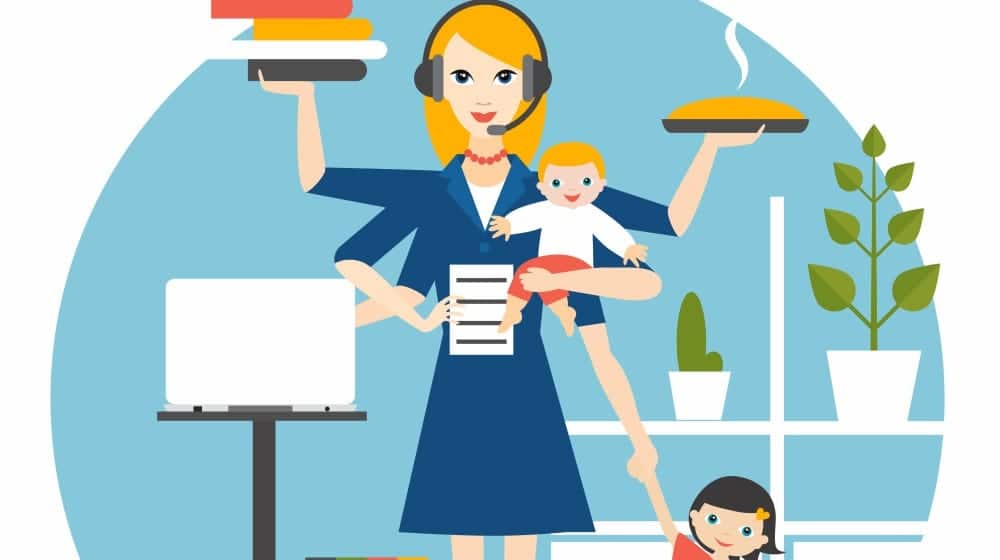 multitask woman mother businesswoman baby older child how to multitask ss featured